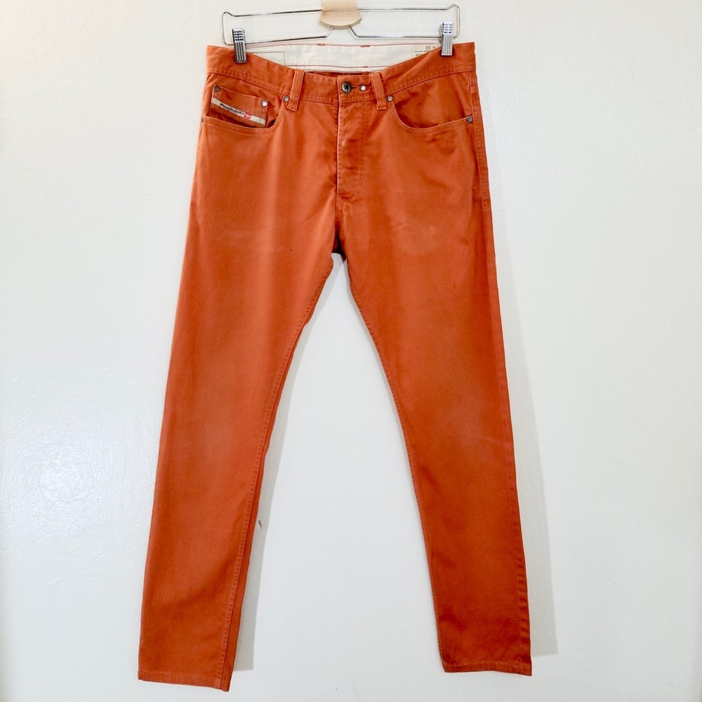 Diesel Mens Pants Tepphar-A Slim Carrot Orange W30